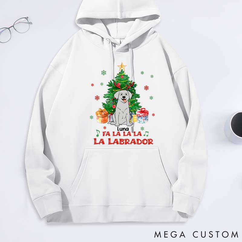 Personalized Dog Lover Fa La La La La Labrador Classic Hoodies