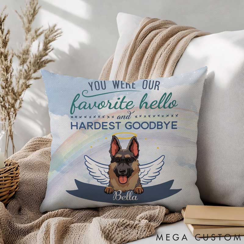Personalized Dog Lover Favorite Hello Throw Pillows