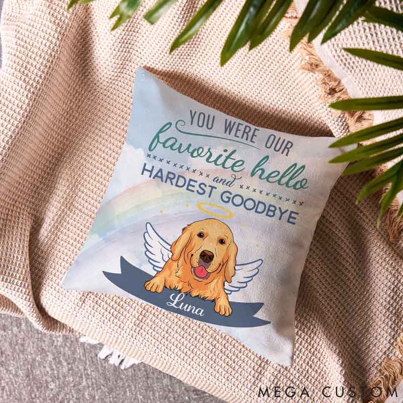 Personalized Dog Lover Favorite Hello Throw Pillows