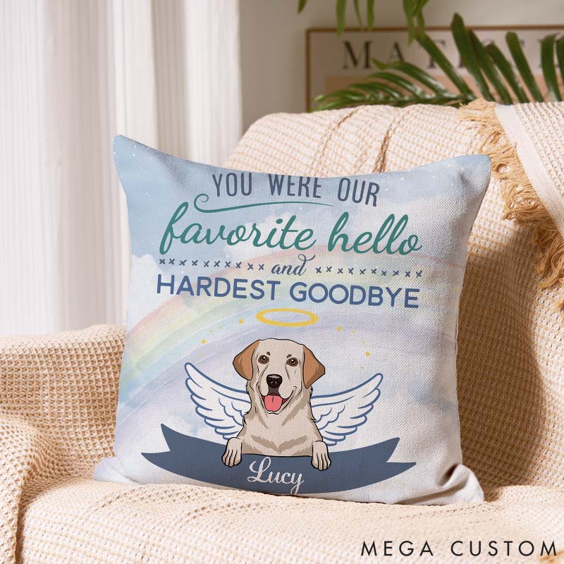 Personalized Dog Lover Favorite Hello Throw Pillows