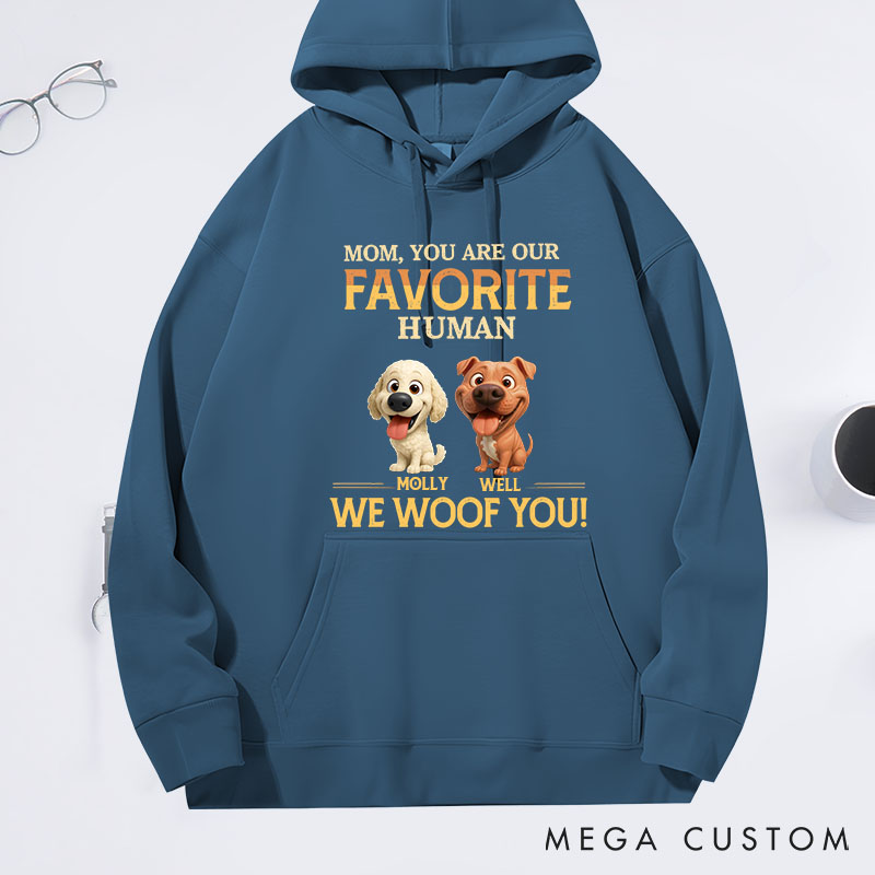 Personalized Dog Lover Favorite Human Dog Mom Hoodies