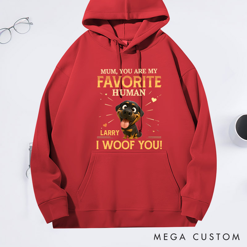 Personalized Dog Lover Favorite Human Dog Mom Hoodies