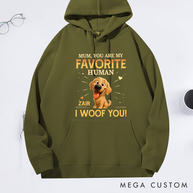 Personalized Dog Lover Favorite Human Dog Mom Hoodies