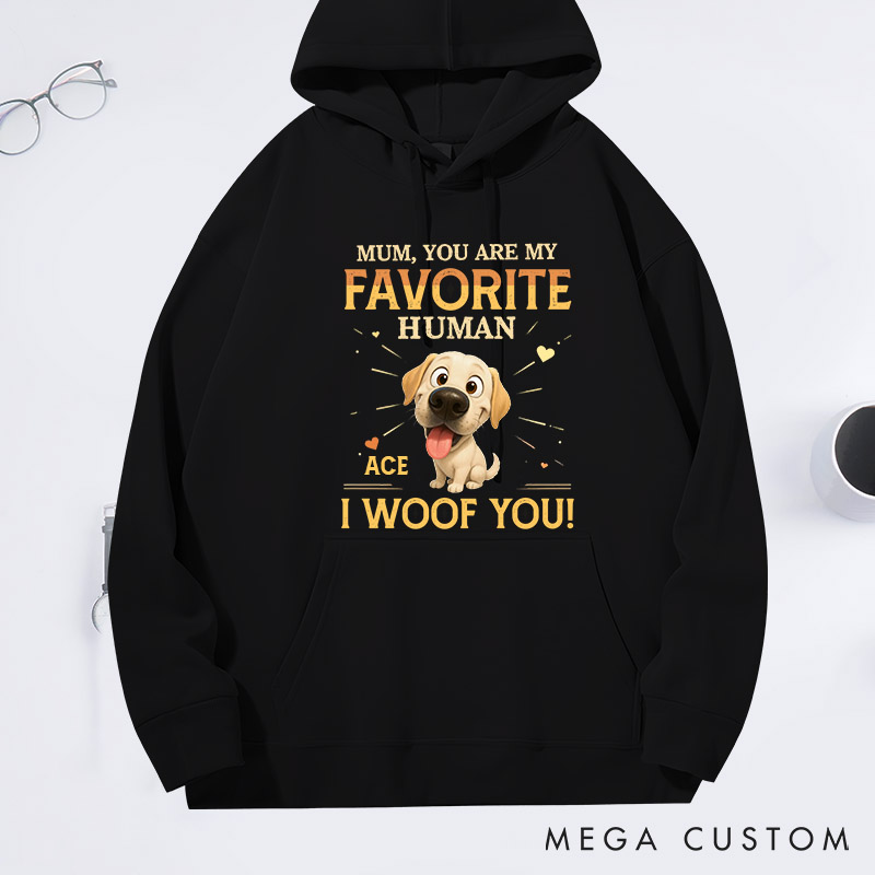 Personalized Dog Lover Favorite Human Dog Mom Hoodies