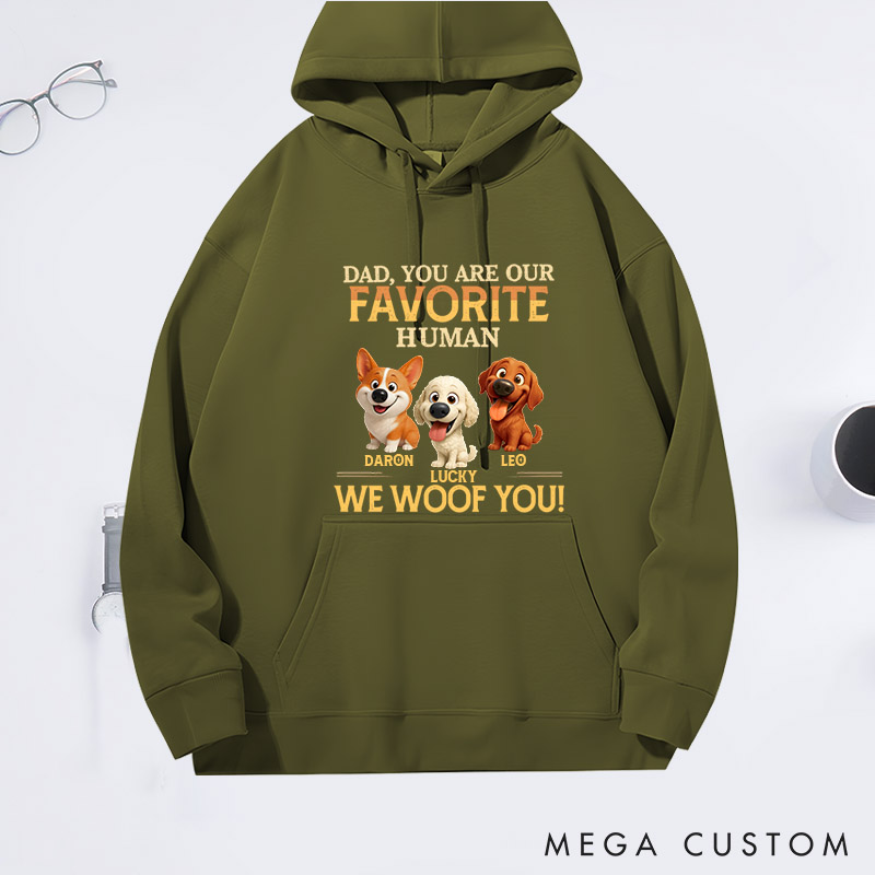 Personalized Dog Lover Favorite Human Hoodies