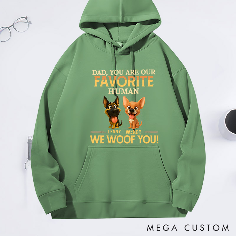 Personalized Dog Lover Favorite Human Hoodies