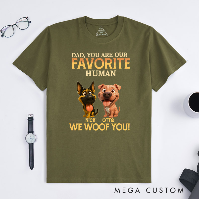 Personalized Dog Lover Favorite Human T-Shirt