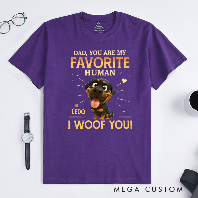 Personalized Dog Lover Favorite Human T-Shirt