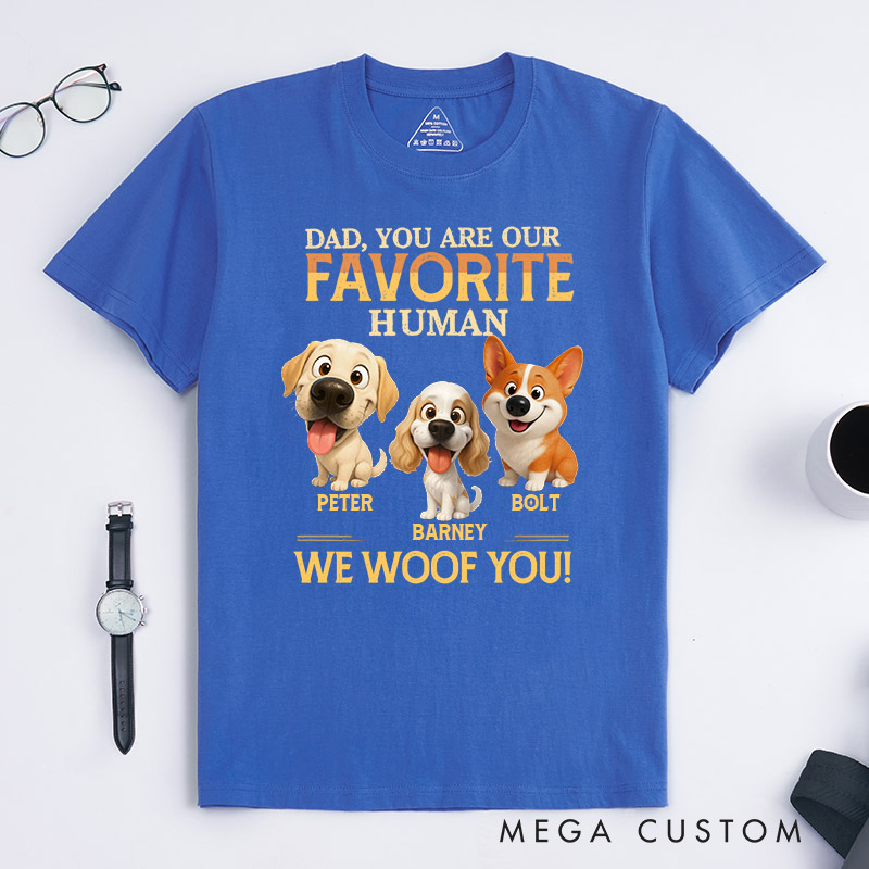 Personalized Dog Lover Favorite Human T-Shirt