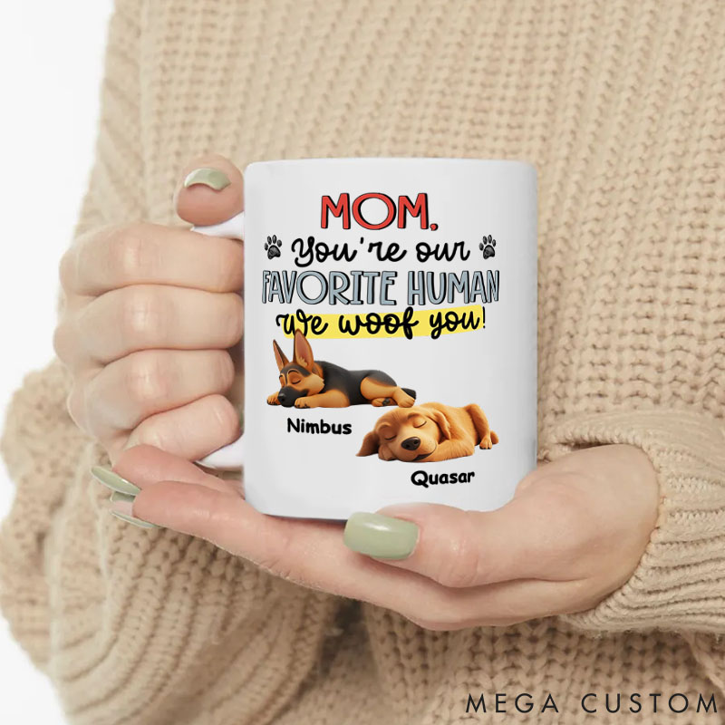 Personalized Dog Lover Favorite Mom of Dogs Mugs