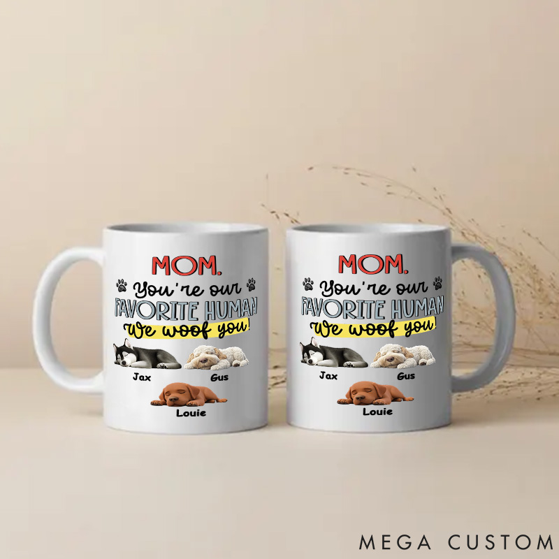 Personalized Dog Lover Favorite Mom of Dogs Mugs