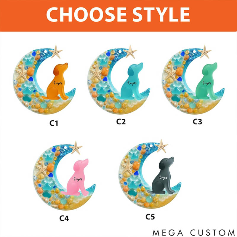 Personalized Dog Lover Flat Sea Christmas Ornament