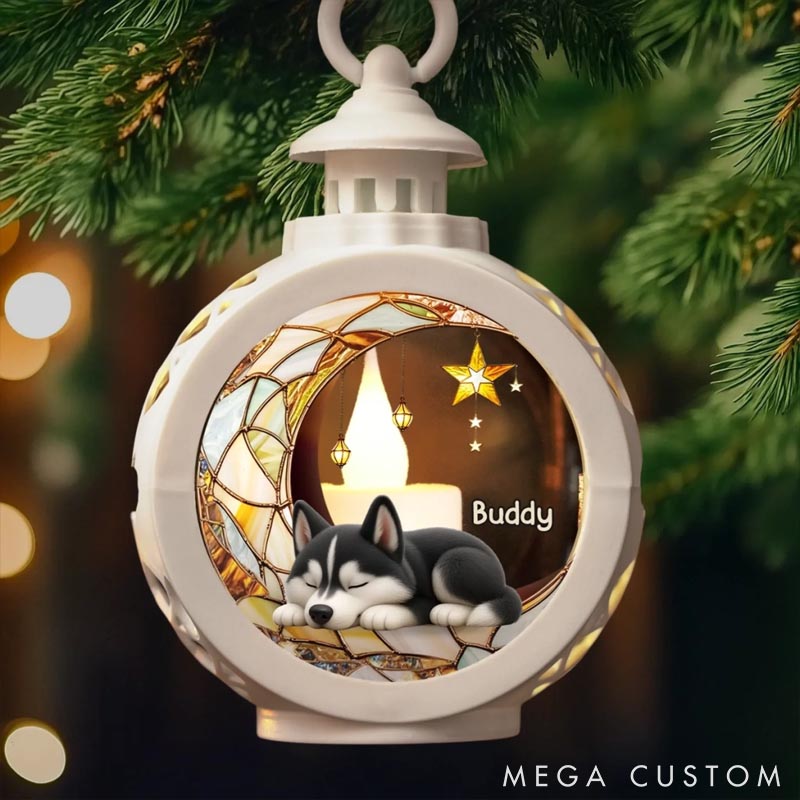 Personalized Dog Lover Forever Love Lives in Gentle Lantern Ornament