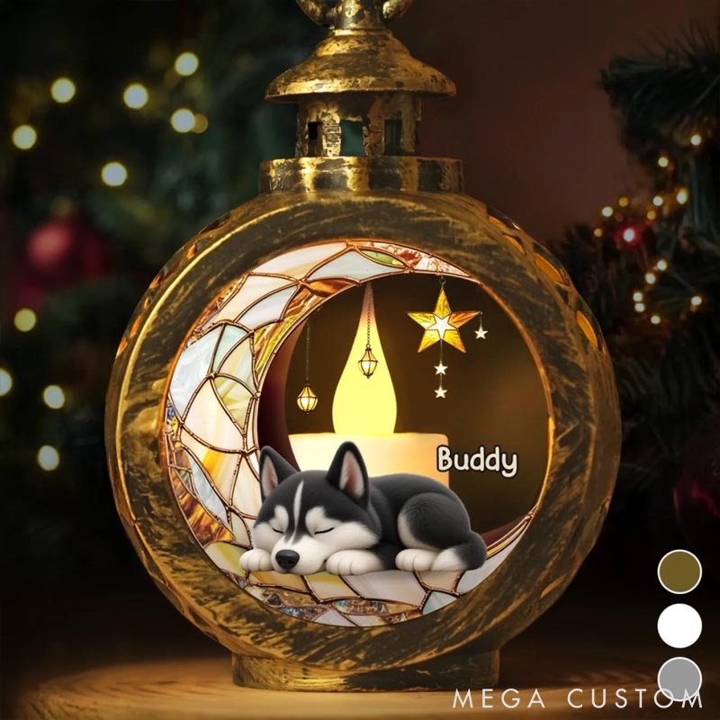 Personalized Dog Lover Forever Love Lives in Gentle Lantern Ornament