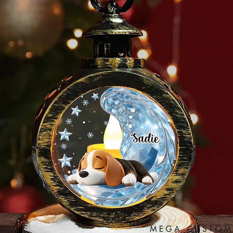 Personalized Dog Lover Forever Miss You Lantern Ornament
