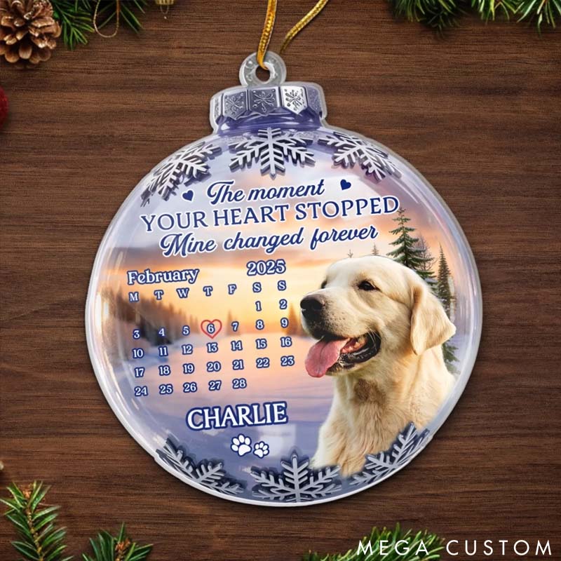 Personalized Dog Lover Forever Missed Forever Cherished Christmas Ornament