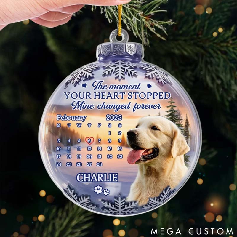 Personalized Dog Lover Forever Missed Forever Cherished Christmas Ornament