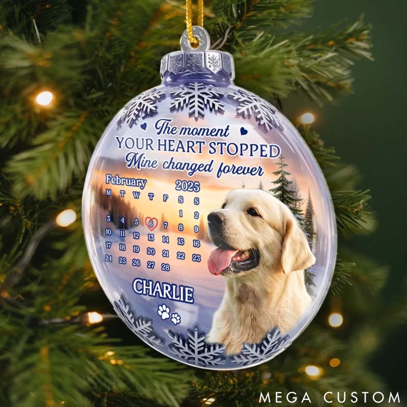 Personalized Dog Lover Forever Missed Forever Cherished Christmas Ornament