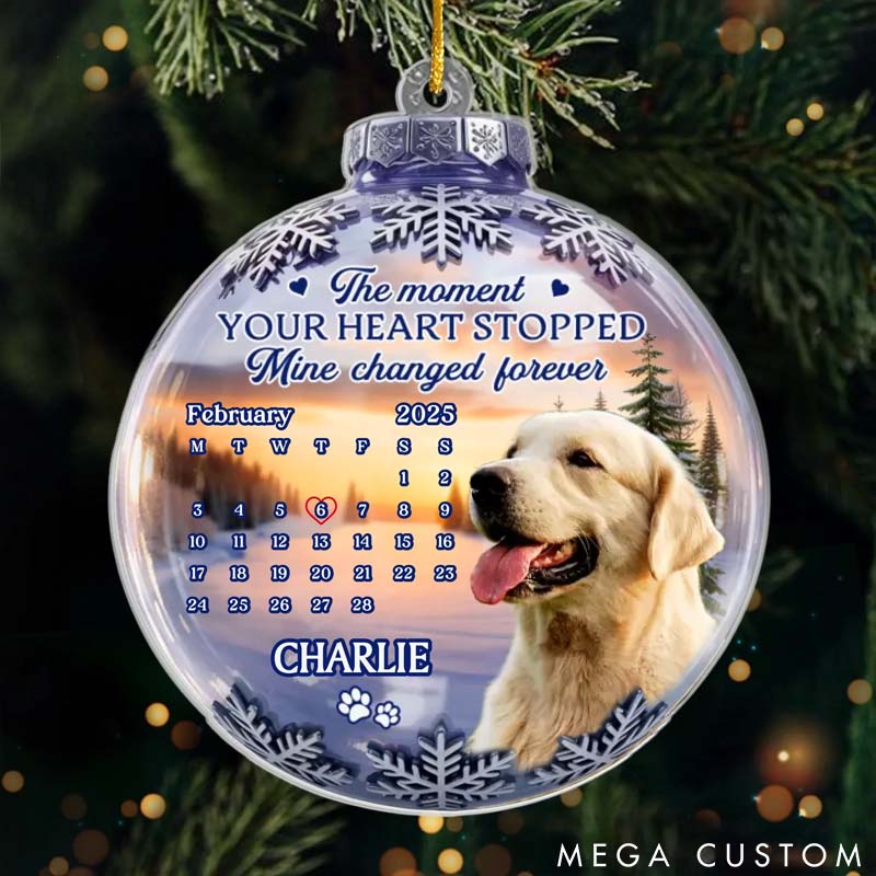 Personalized Dog Lover Forever Missed Forever Cherished Christmas Ornament