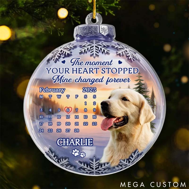 Personalized Dog Lover Forever Missed Forever Cherished Christmas Ornament