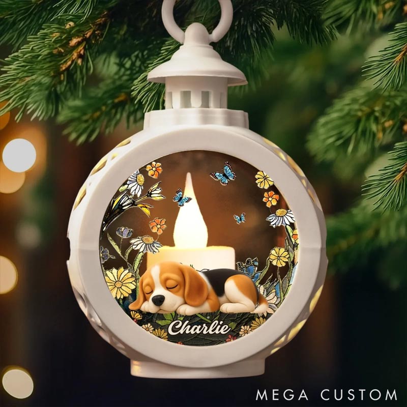 Personalized Dog Lover Forever Missed Forever Loved Lantern Ornament