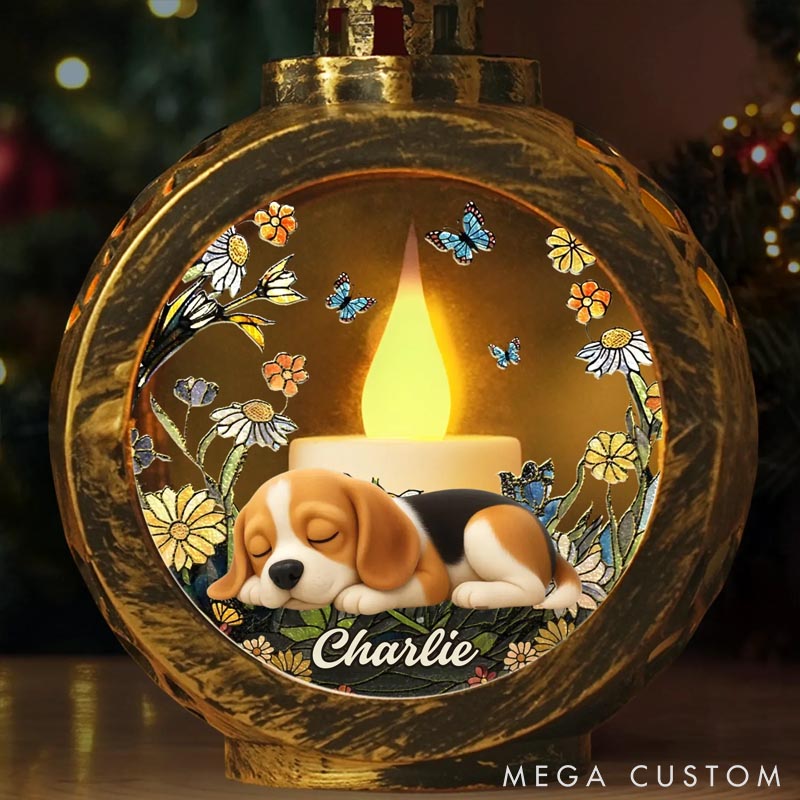 Personalized Dog Lover Forever Missed Forever Loved Lantern Ornament