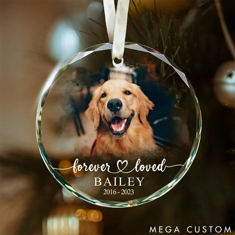 Personalized Dog Lover Forever and Loved Christmas Ornament