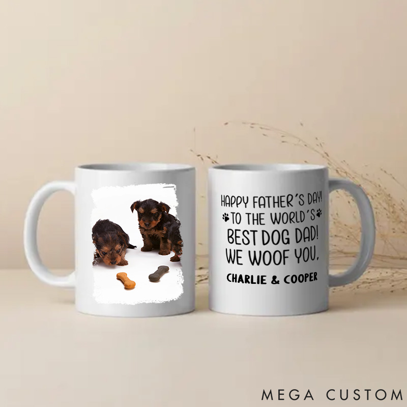 Personalized Dog Lover Forget Father's Day I Woof You Everyday Mugs
