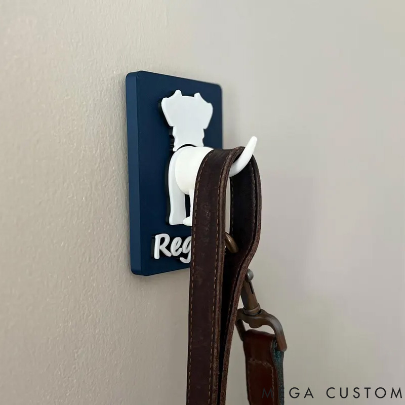 Personalized Dog Lover Funny Dog Butt Wall Hook Pet Leash and Collar Hanger Dog Leash Holder