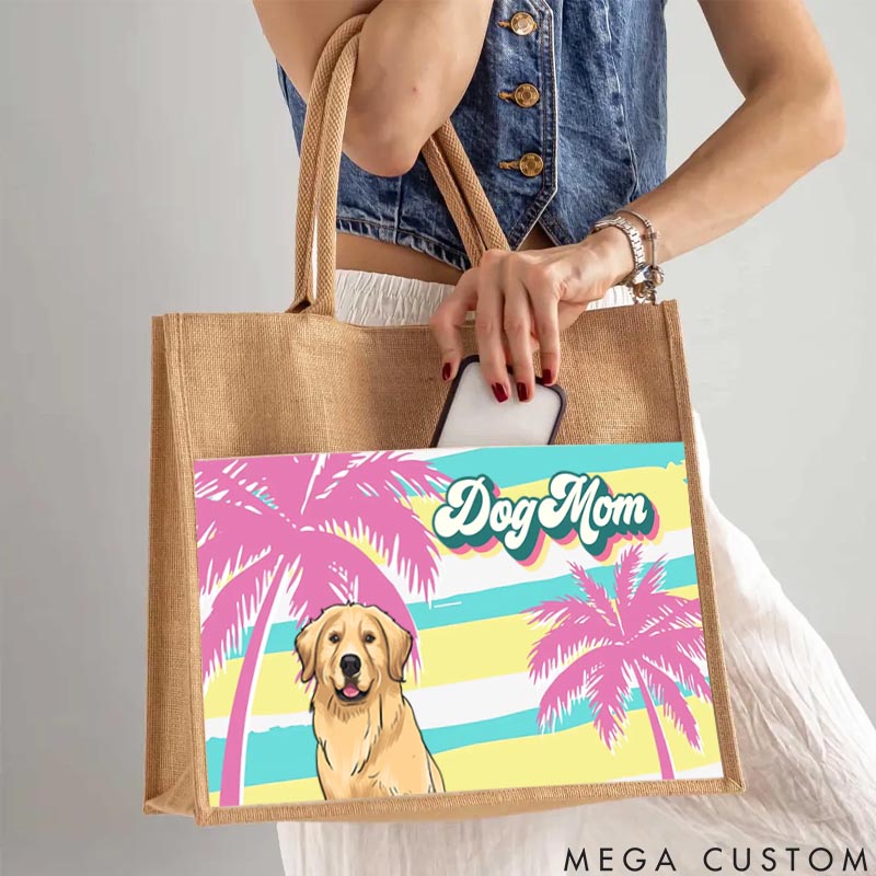 Personalized Dog Lover Fur Mom  Azabu Tote Bag