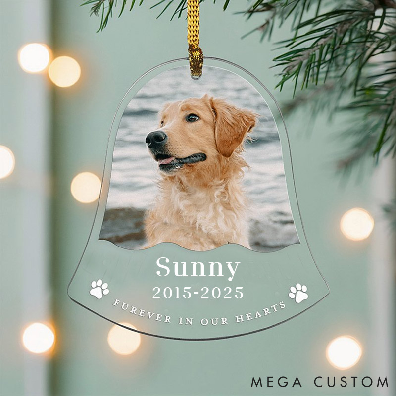 Personalized Dog Lover Furever in Our Hearts Ornament