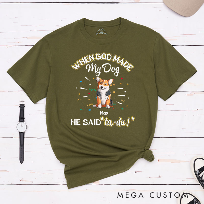 Personalized Dog Lover God Made My Dog T-Shirt