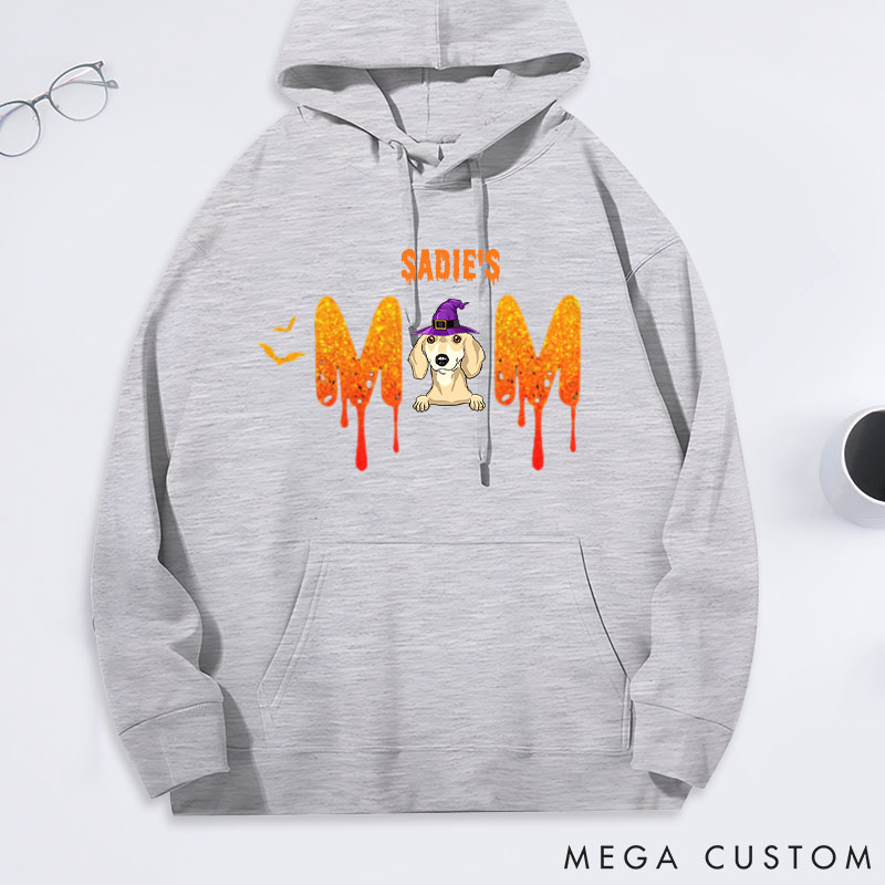 Personalized Dog Lover Halloween Mom Classic Hoodies