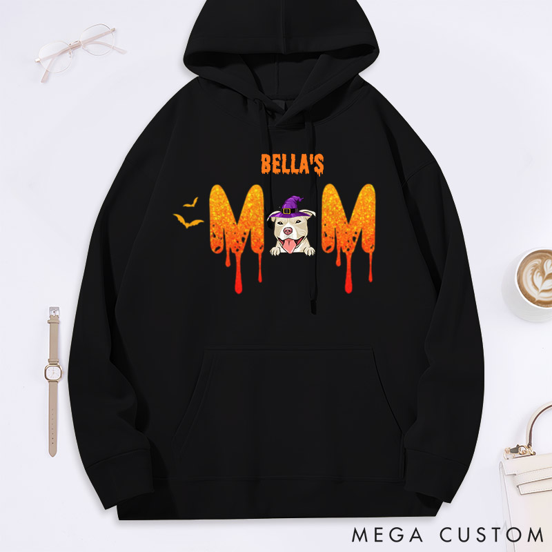 Personalized Dog Lover Halloween Mom Classic Hoodies