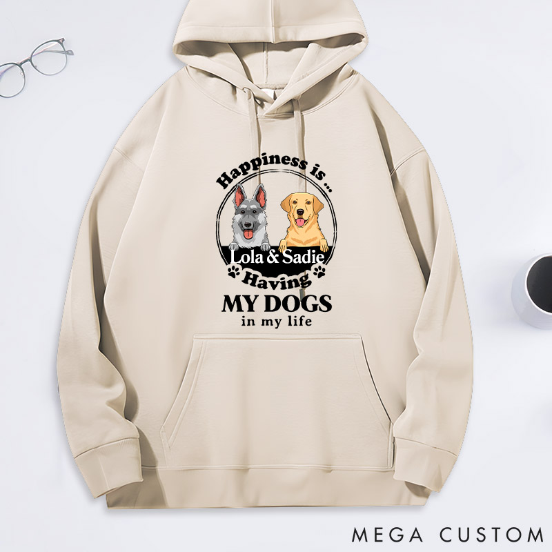 Personalized Dog Lover Happiness Is Classic Hoodies