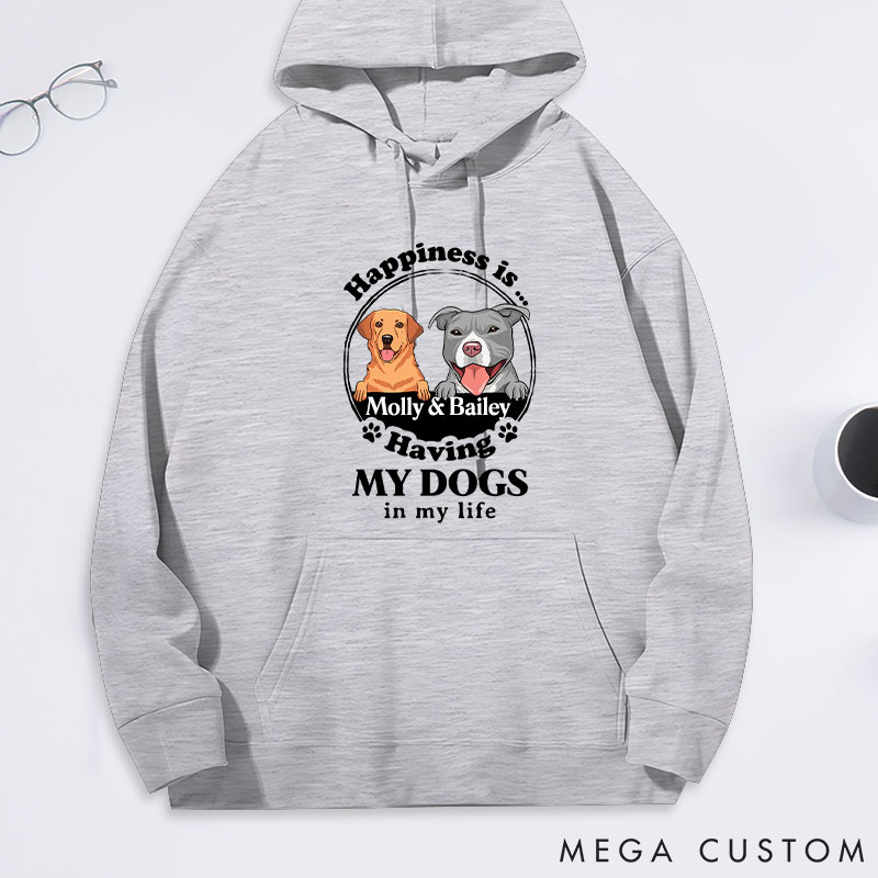 Personalized Dog Lover Happiness Is Classic Hoodies