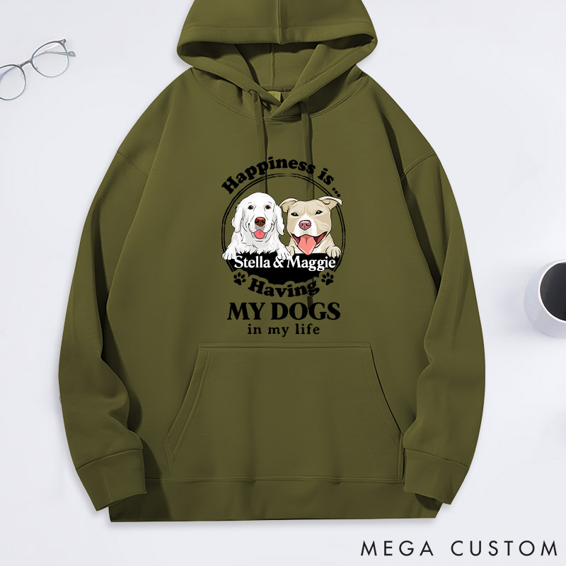 Personalized Dog Lover Happiness Is Classic Hoodies