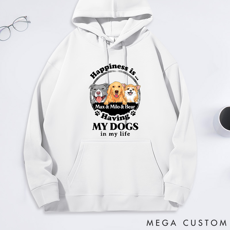 Personalized Dog Lover Happiness Is Classic Hoodies