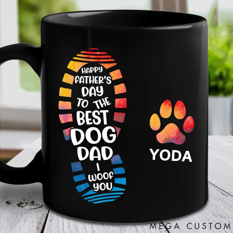Personalized Dog Lover Happy Father's Day to the Best Dog Dad Mugs