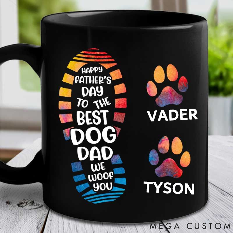 Personalized Dog Lover Happy Father's Day to the Best Dog Dad Mugs