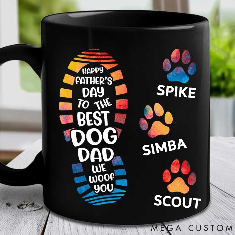 Personalized Dog Lover Happy Father's Day to the Best Dog Dad Mugs