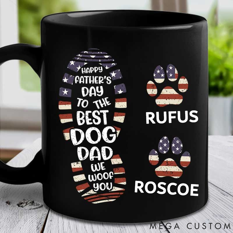 Personalized Dog Lover Happy Father's Day to the Best Dog Dad Mugs
