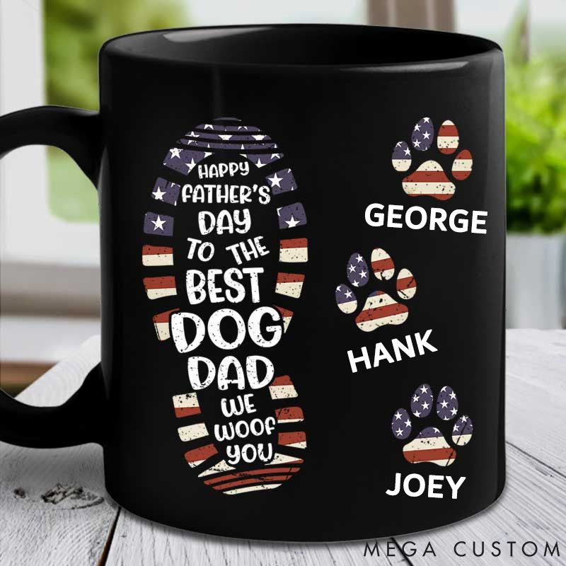 Personalized Dog Lover Happy Father's Day to the Best Dog Dad Mugs