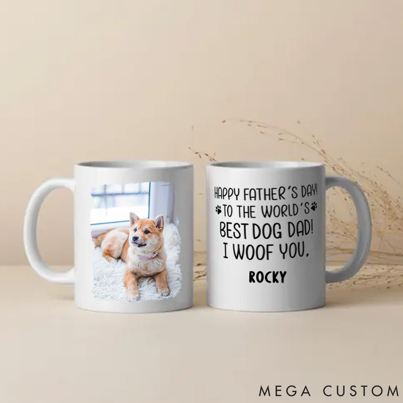 Personalized Dog Lover Happy Father's Day to the World's Best Dog Dad Mugs