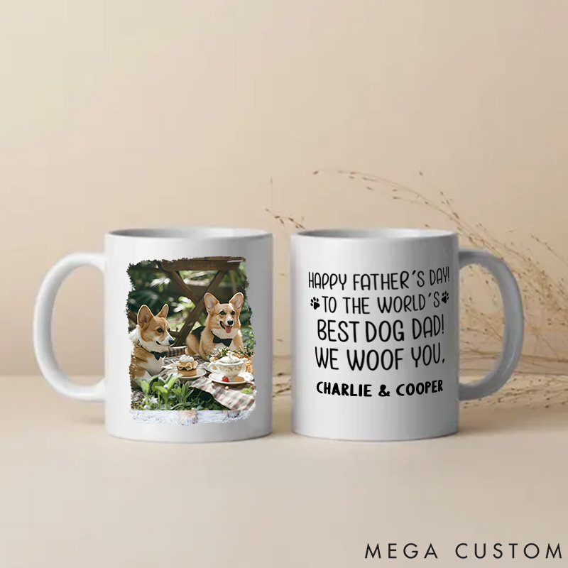 Personalized Dog Lover Happy Father's Day to the World's Best Dog Dad Mugs