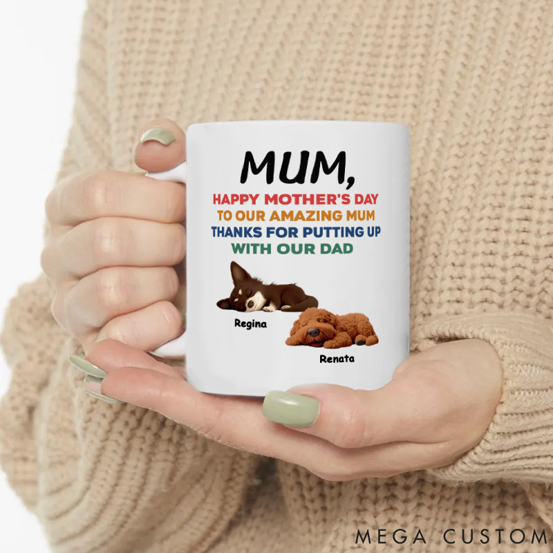 Personalized Dog Lover Happy Mother Day Mugs