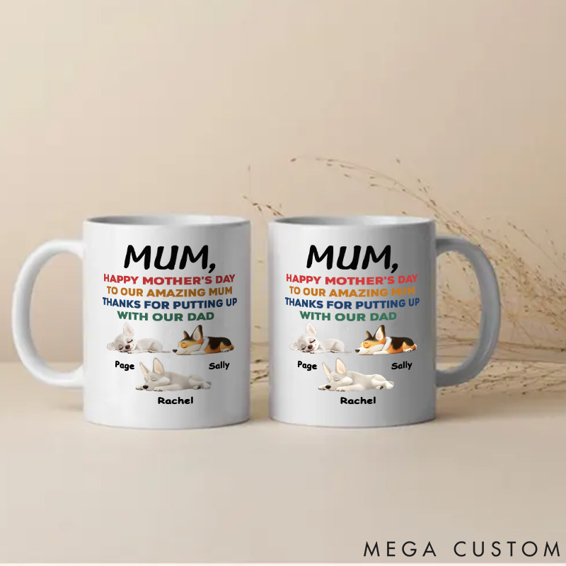 Personalized Dog Lover Happy Mother Day Mugs
