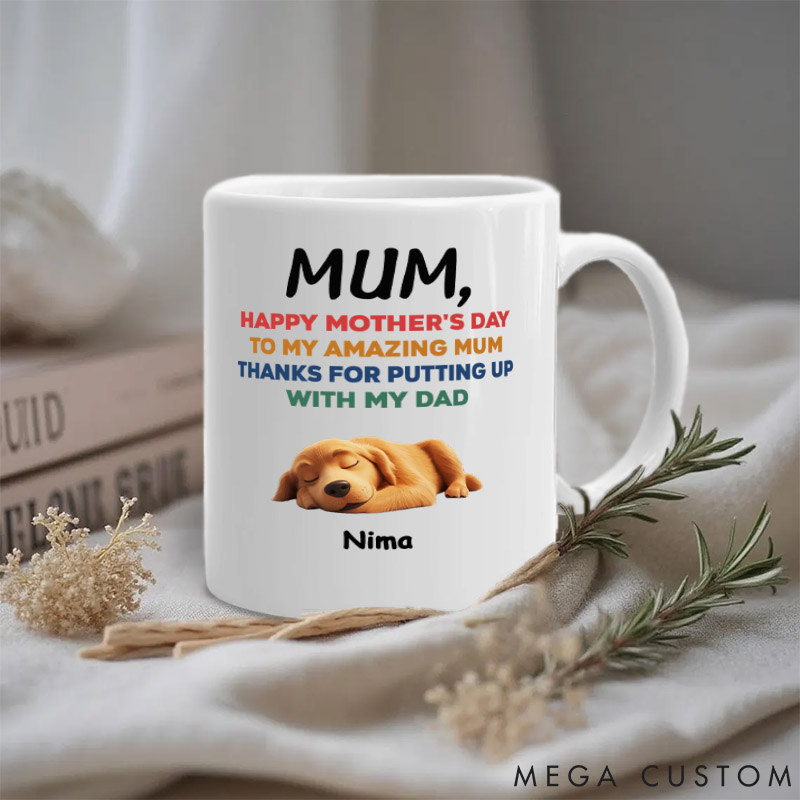 Personalized Dog Lover Happy Mother Day Mugs