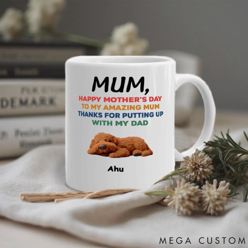 Personalized Dog Lover Happy Mother Day Mugs