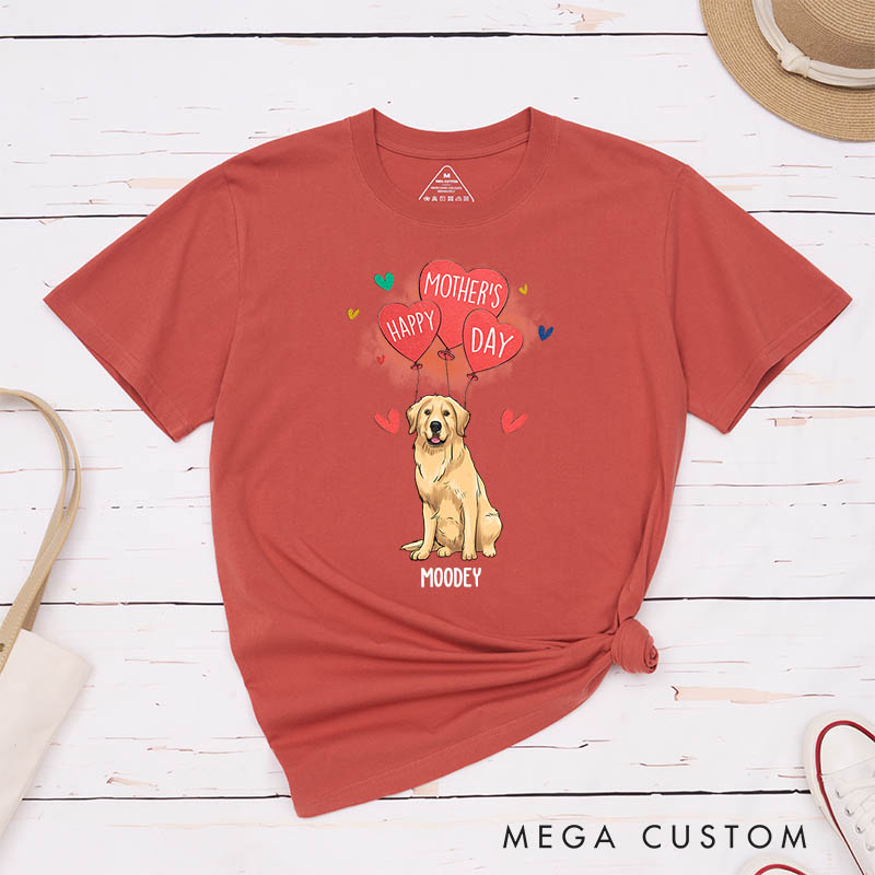 Personalized Dog Lover Happy Mother's Day Dog Mom T-Shirt